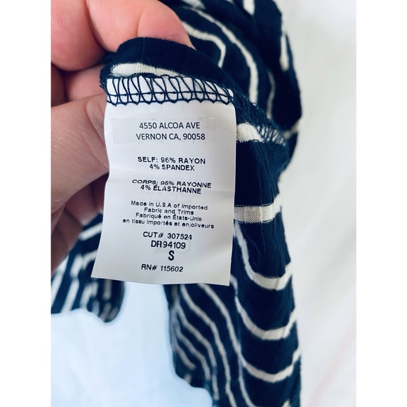 Lush Navy Blue Striped Dress - Picture 6 of 12